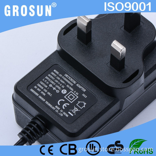 Hot Transformer 100-240V AC to 9W DC Power Adapter 18V 0.5A 3Pin UK Plug Wall Mounted AC Adapter with CE UL FCC